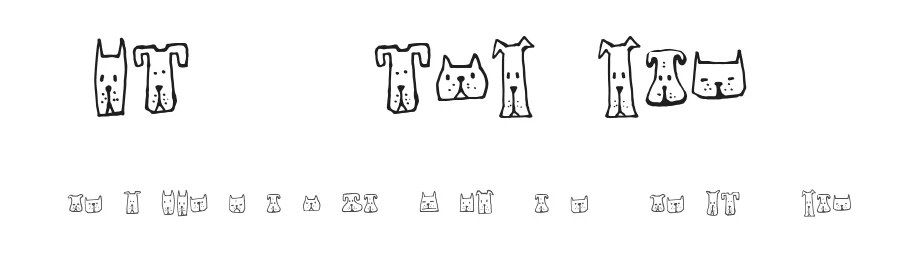 Cats and Dogs by Vladimir Nikolic — Dingbats Font