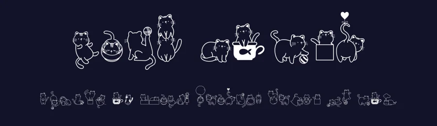 Cats Lover by lolisfresh — Dingbats Font — thumbnail 2