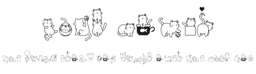 Cats Lover by lolisfresh — Dingbats Font