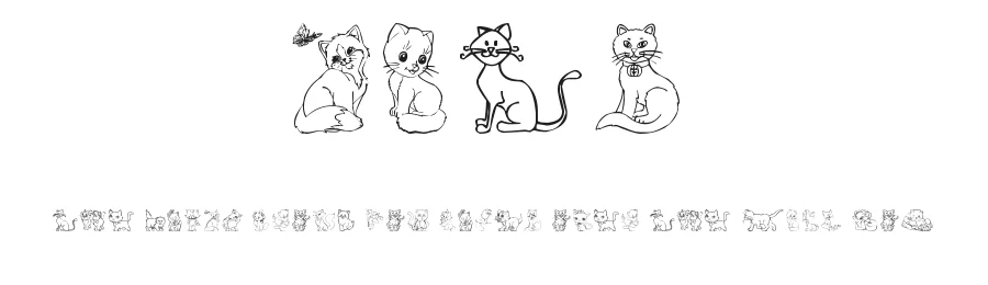 Cats by Ding Bang — Dingbats Font