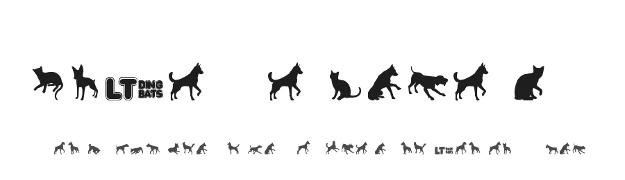 Cats vs Dogs LT by jane aka ladytimeless aka justsomelady β Dingbats Font