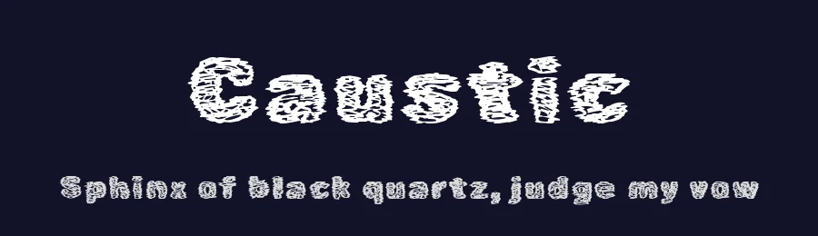 Caustic by Xerographer Fonts — Decorative Font — thumbnail 2