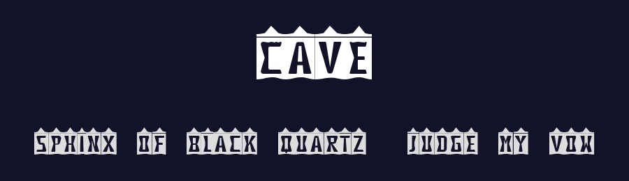 Cave by Vladimir Nikolic — Decorative Font — thumbnail 2