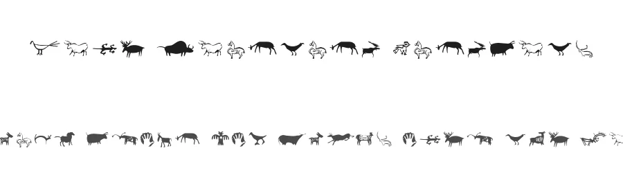 Cave Painting Dingbats by Dixie's Delights — Dingbats Font