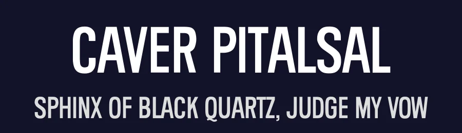 Caver Pitalsal by Juha Korhonen — Sans Serif Font — thumbnail 2