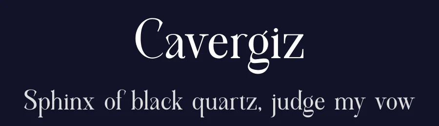 Cavergiz by Rvandtype — Serif Font — thumbnail 2