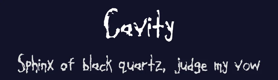 Cavity by Shelley Evans — Decorative Font — thumbnail 2