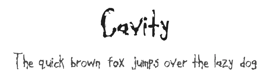 Cavity by Shelley Evans — Decorative Font