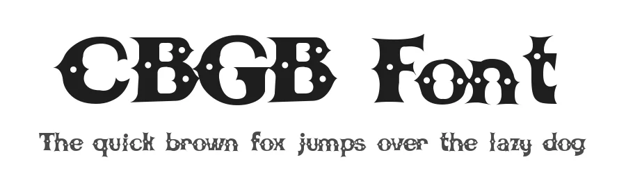 CBGB Font by Gaut Fonts β Decorative Font