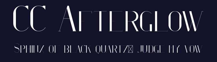 CC Afterglow by CC Creative Company — Serif Font — thumbnail 2