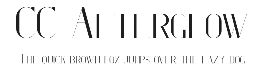 CC Afterglow by CC Creative Company — Serif Font