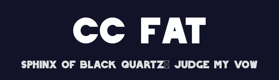 CC Fat by CC Creative Company — Sans Serif Font — thumbnail 2