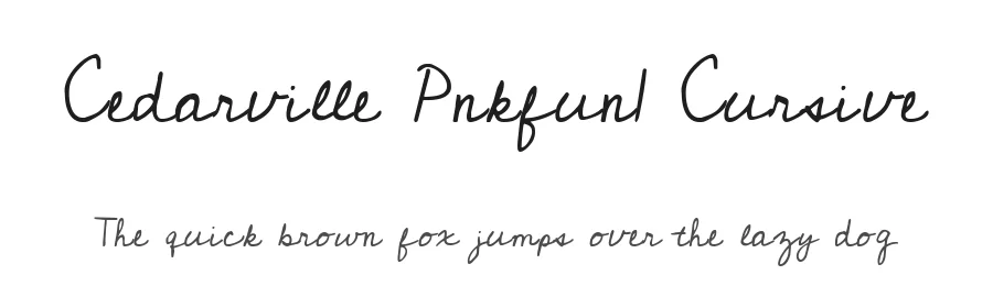 Cedarville Pnkfun1 Cursive by Kimberly Geswein — Script Handwritten Font