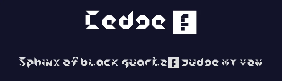 Cedge 1 by Sai Aditya — Display Font — thumbnail 2