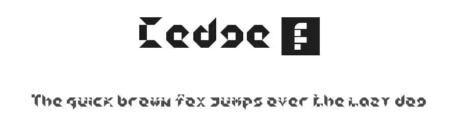 Cedge 1 by Sai Aditya — Display Font