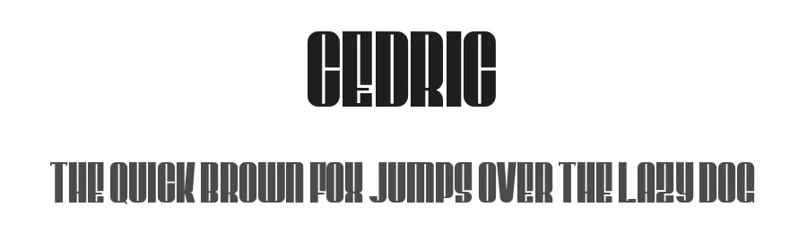 Cedric by Alexa — Decorative Font