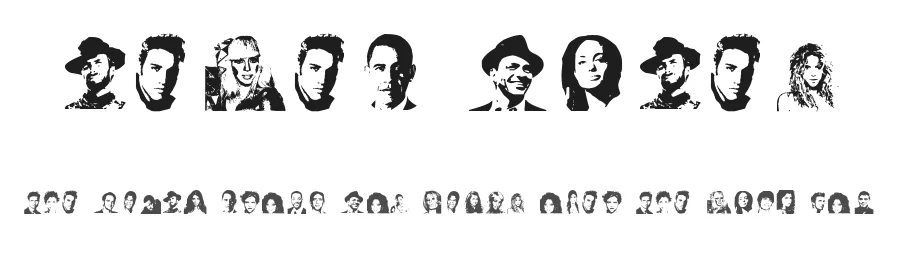 Celeb Faces by famouswhy — Dingbats Font