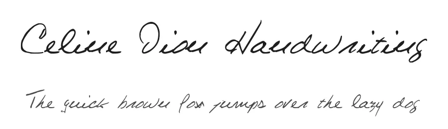 Celine Dion Handwriting