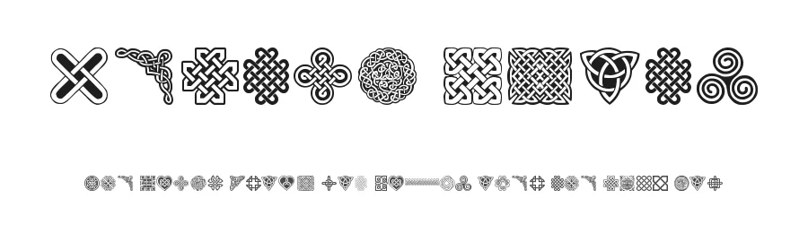 Celtic Knots by Woodcutter — Dingbats Font