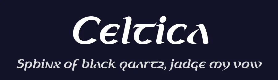 Celtica by Wojciech Kalinowski — Blackletter Font — thumbnail 2