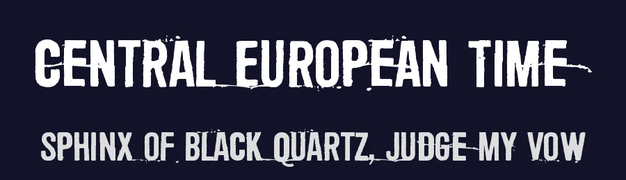 Central European Time by Juha Korhonen — Decorative Font — thumbnail 2
