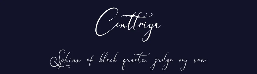 Centtriya by Denustudios — Script Handwritten Font — thumbnail 2