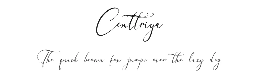 Centtriya by Denustudios — Script Handwritten Font