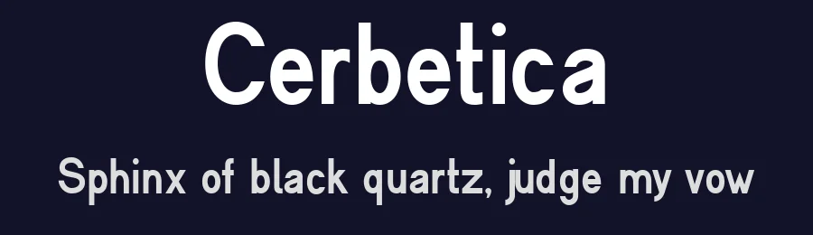 Cerbetica by Andrea Cerboneschi — Sans Serif Font — thumbnail 2