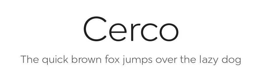 Cerco by Font People — Sans Serif Font