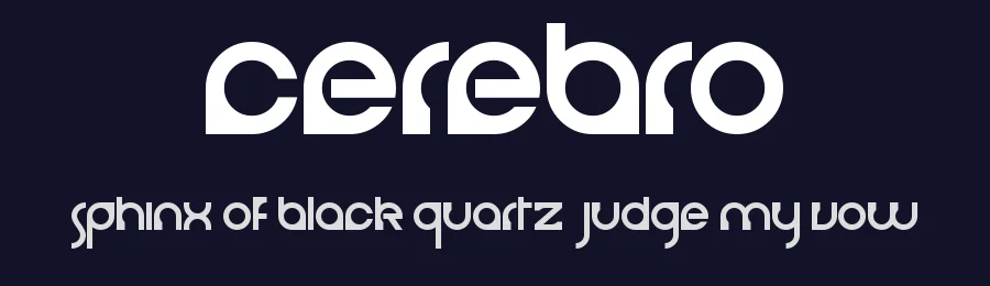 Cerebro by Michael Muranaka — Display Font — thumbnail 2