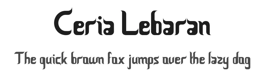 Ceria Lebaran by Adien Gunarta — Decorative Font