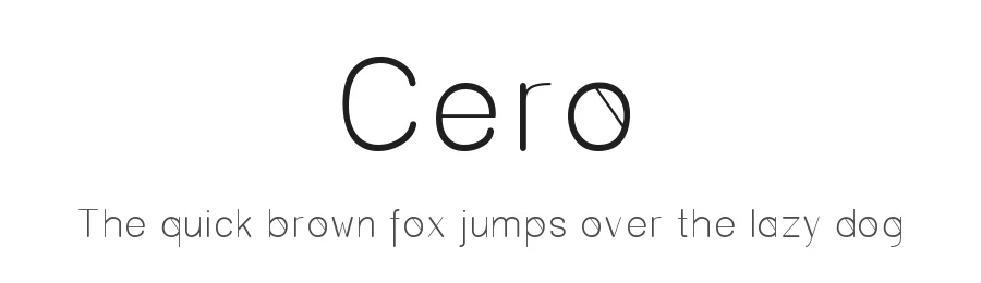 Cero by Enrique Samperio — Sans Serif Font