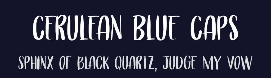Cerulean Blue Caps by Hanoded — Script Handwritten Font — thumbnail 2