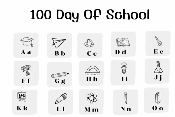100 Day of School by Ketsarin — Dingbats Font — thumbnail 2