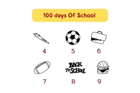 100 Days of School by Pui Art — Dingbats Font — thumbnail 4