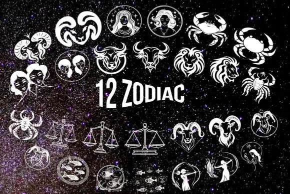 12 Zodiac by MOMAT THIRTYONE — Dingbats Font