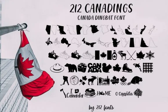 212 Canadings by 212 Fonts — Dingbats Font