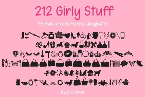 212 Girly Stuff by 212 Fonts — Dingbats Font