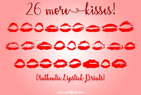 26 More Kisses by Misti — Dingbats Font
