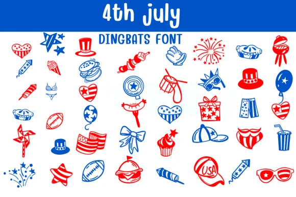 4th July by Sontaya — Dingbats Font