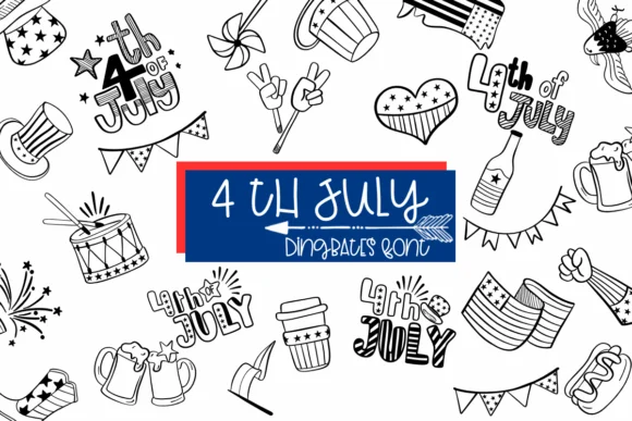 4th July Font by Sirinart — Dingbats Font