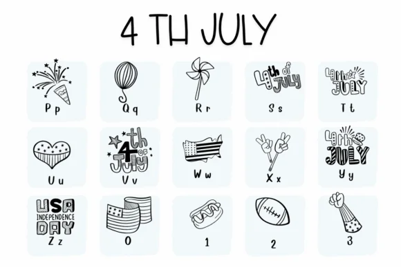 4th July Font by Sirinart — Dingbats Font — thumbnail 3