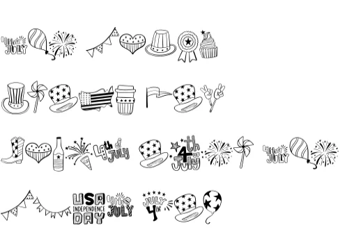 4th July Font by Sirinart — Dingbats Font — thumbnail 8