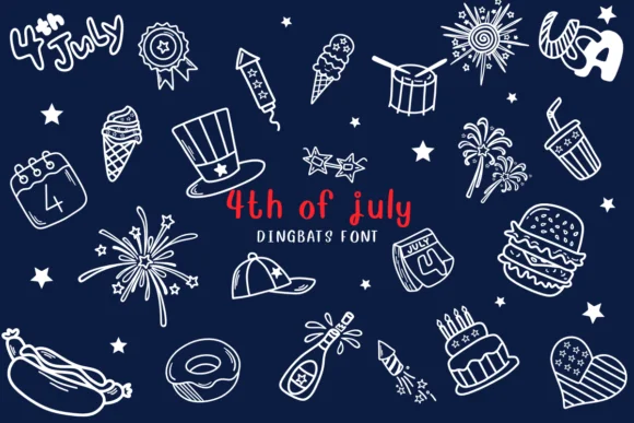 4th of July by CHANOK — Dingbats Font