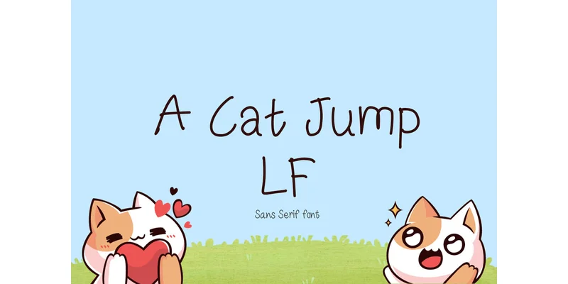 A Cat Jump Lf Font by TanoiCartoonist by TanoiCartoonist — Sans Serif Font