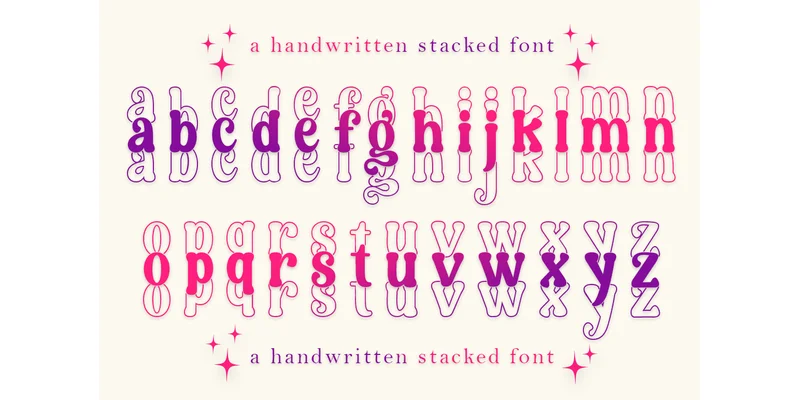Abigail Stacked Font by Diorde Studio by Diorde Studio — Display Font — thumbnail 5