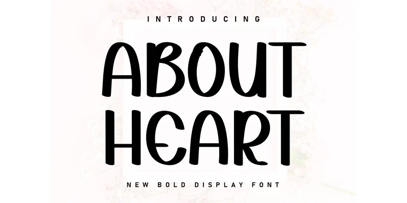 About Heart Font by Berkah Shop by Berkah Shop — Display Font