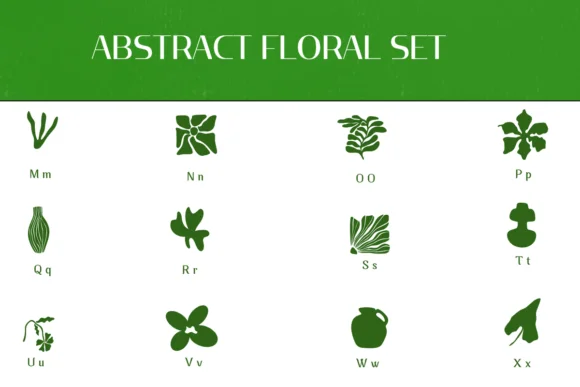 Abstract Floral Set by Heartcraft Atelier — Dingbats Font — thumbnail 3