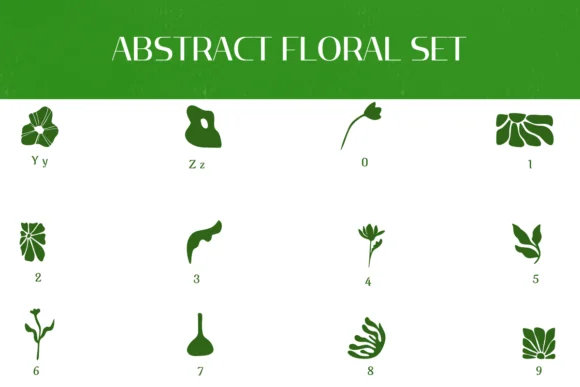 Abstract Floral Set by Heartcraft Atelier — Dingbats Font — thumbnail 4