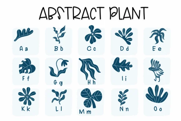 Abstract Plants by Sirinart — Dingbats Font — thumbnail 2